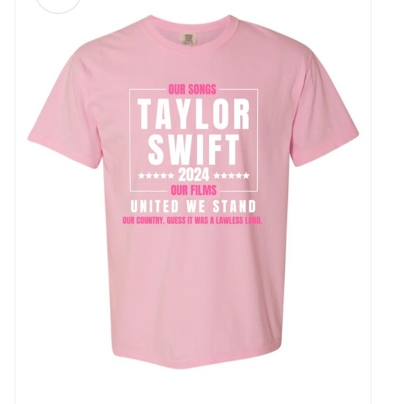 Taylor Swift 2024 Pink United We Stand Short Sleeves T Shirt Swiffies Size XL - Picture 4 of 9